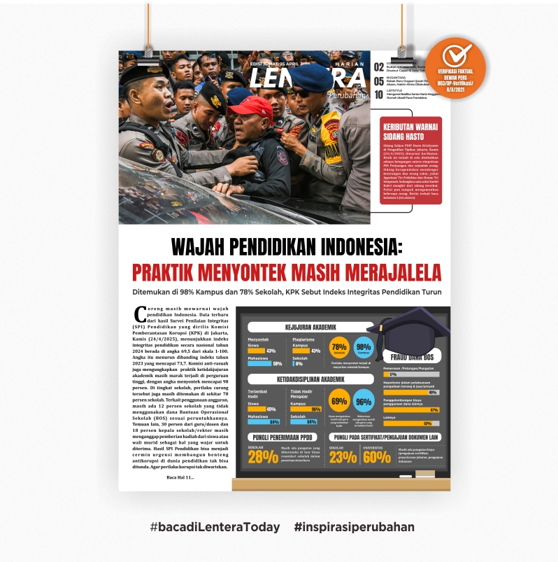 Wajah Pendidikan Indonesia: Praktik Menyontek Masih Merajalela (Koran Jumat, 25/4/2025)
