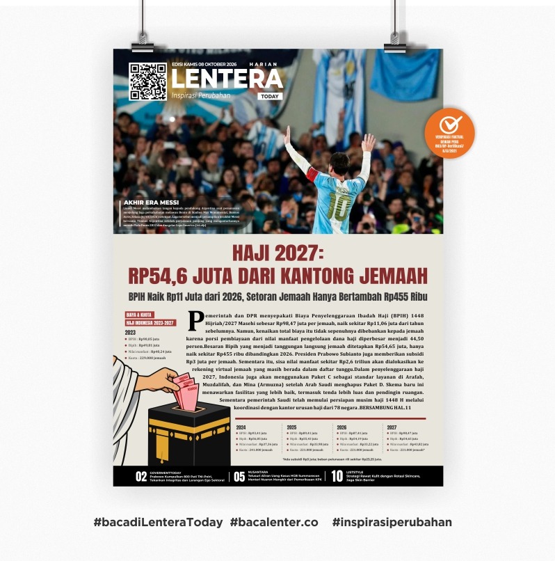Haji 2027: Rp54,6 Juta dari Kantong Jemaah (Koran Kamis, 8 Oktober 2026)