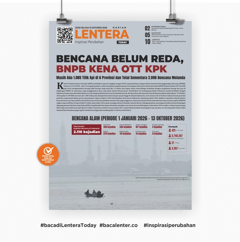 Bencana Belum Reda, BNPB Kena OTT KPK (Koran Rabu, 14 Oktober 2026)