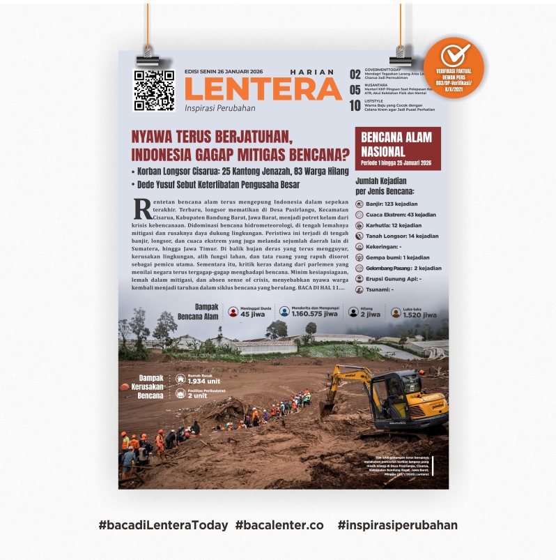 Nyawa Terus Berjatuhan, Indonesia Gagap Mitigasi Bencana ? (Koran Senin, 26 Januari 2026)