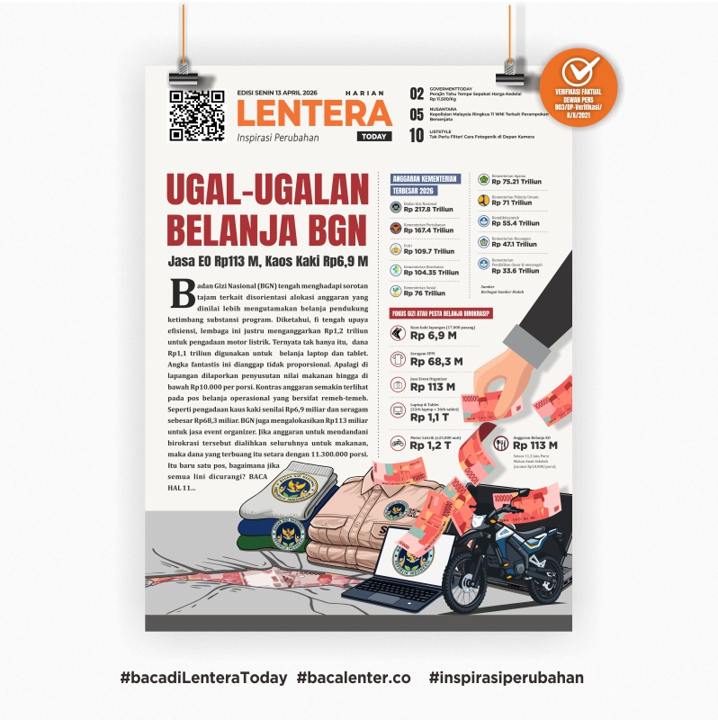Ugal-ugalan Belanja BGN (Koran Senin, 13 April 2026)