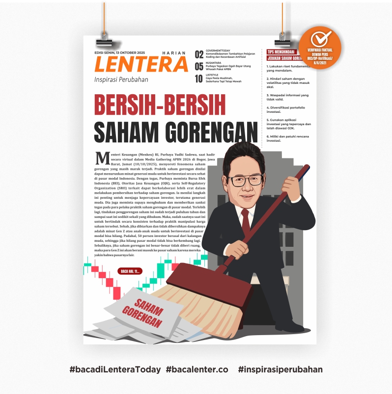 Bersih-bersih Saham Gorengan (Koran Senin, 13/10/2025)