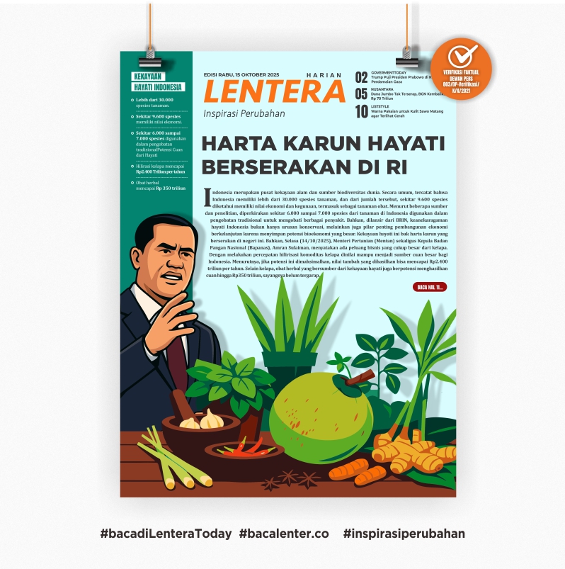 Harta Karun Hayati Berserakan di RI (Koran Rabu, 15/10/2025)
