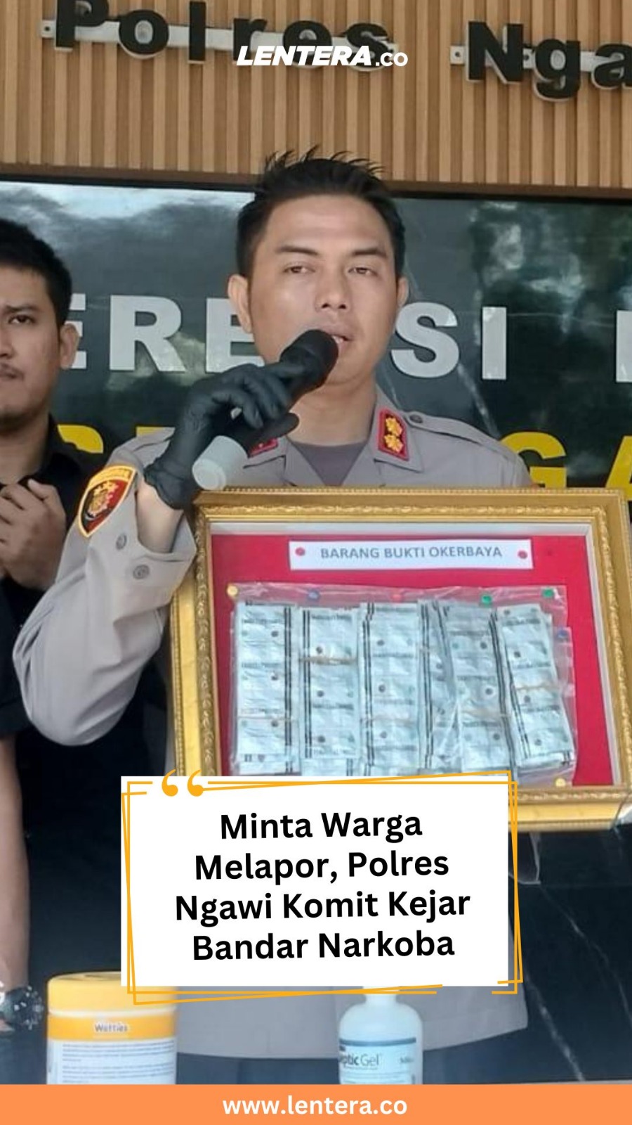 Minta Warga Melapor, Polres Ngawi Komit Kejar Bandar Narkoba